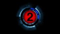 Countdown leader graphic number 2 Royalty Free Stock Photo