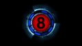 Countdown leader graphic number 8 Royalty Free Stock Photo
