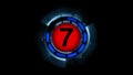 Countdown leader graphic number 7 Royalty Free Stock Photo