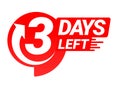 Countdown left days banner. count time sale.