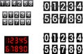 Countdown numbers flip counter. Counter with all numbers. Vector Royalty Free Stock Photo