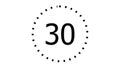 Countdown one minute animation from 60 to 0 seconds animation with optional luma matte. Alpha Luma Matte included.