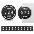 Countdown round mechanical timer