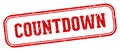 countdown stamp. countdown rectangular stamp on white background