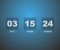 Countdown timer background on blue gradient Royalty Free Stock Photo