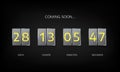 Countdown timer clock counter. Countdown web site flat template. Flip business scoreboard display design. Vector illustration on d Royalty Free Stock Photo