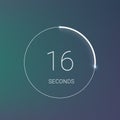 Countdown timer or digital counter clock vector flat circle icon for smartphone UI or UX countdown timer design Royalty Free Stock Photo