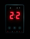 Countdown Timer Displays Intense Red Digits With Glowing Effect, Perfect for Thrilling Events or Challenges as Time Royalty Free Stock Photo
