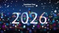 2026 countdown timer glowing with bokeh lights and celebratory mood for New Year events and festive Royalty Free Stock Photo