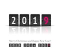 Countdown timer 2019 for New year design vector