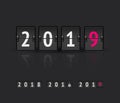 Countdown timer 2019 for New year design vector Royalty Free Stock Photo