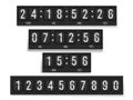 Countdown timer set, mechanical device for information