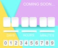 Countdown timer template. Counter design for website with numbers Royalty Free Stock Photo