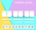 Countdown timer template. Counter design for website with numbers