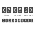 Countdown timer template. Counter design for website with numbers Royalty Free Stock Photo
