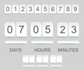 Countdown timer template. Counter design for website with numbers