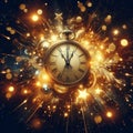 Countdown to New Beginnings: Golden Holiday Bokeh