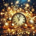 Countdown to New Beginnings: Golden Holiday Bokeh