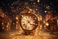 Countdown to New Years clock surrounded by Royalty Free Stock Photo
