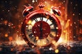 Countdown to New Years clock surrounded by Royalty Free Stock Photo