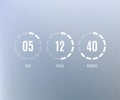 Countdown Web Site flat template. Digital timer. Royalty Free Stock Photo