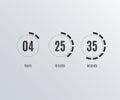 Countdown Web Site flat template. Digital timer. Royalty Free Stock Photo