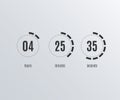 Countdown Web Site flat template. Digital timer.