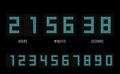 Countdown website flat template digital clock timer background. Dots number. Countdown timer. Clock counter. Digital scoreboard