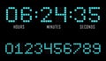Countdown website vector flat template digital clock timer background. Countdown timer. Clock counter. Digital scoreboard Royalty Free Stock Photo