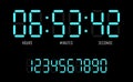Countdown website vector flat template digital clock timer background