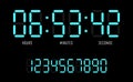 Countdown website vector flat template digital clock timer background Royalty Free Stock Photo