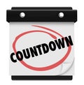 Countdown Word Calendar Time Counting Anticipation Waiting Royalty Free Stock Photo