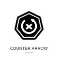 counter arrow icon in trendy design style. counter arrow icon isolated on white background. counter arrow vector icon simple and