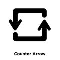 Counter Arrow icon vector isolated on white background, logo con