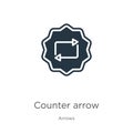 Counter arrow icon vector. Trendy flat counter arrow icon from arrows collection isolated on white background. Vector illustration