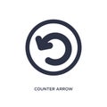 counter arrow icon on white background. Simple element illustration from arrows concept