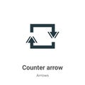 Counter arrow vector icon on white background. Flat vector counter arrow icon symbol sign from modern arrows collection for mobile