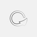 Counter clockwise arrow icon illustration symbol eps 10 grey