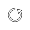 Counter Clockwise Arrow line icon