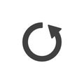 counter clockwise direction arrow vector icon