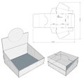 Counter display stand and Die-cut Pattern. Royalty Free Stock Photo