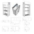 Counter display stand and Die-cut Pattern.