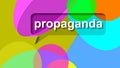 Counter-information, indoctrination, propaganda in dialog balloons. False information spread deliberately. Disinformation.