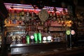 Counter of an Irish pub.