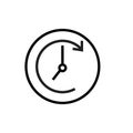 Counterclockwise Rotation Icon, Ideal for Time Management and Clock Illustrations