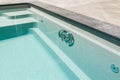 Countercurrent for the pool. Water attraction. Artificial flow. Pump. Hydromassage. Flow. Water resistance Royalty Free Stock Photo