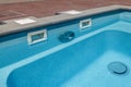 Countercurrent for the pool. Water attraction. Artificial flow. Pump. Hydromassage. Flow. Water resistance Royalty Free Stock Photo