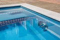 Countercurrent for the pool. Water attraction. Artificial flow. Pump. Hydromassage. Flow. Water resistance Royalty Free Stock Photo