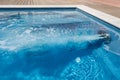 Countercurrent for the pool. Water attraction. Artificial flow. Pump. Hydromassage. Flow. Water resistance Royalty Free Stock Photo