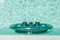 Countercurrent for the pool. Water attraction. Artificial flow. Pump. Hydromassage. Flow. Water resistance